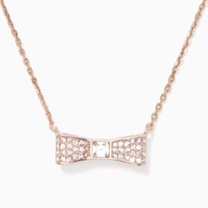 Kate Spade Gold Ready Set Bow Pave‎ Mini Pendant NWT